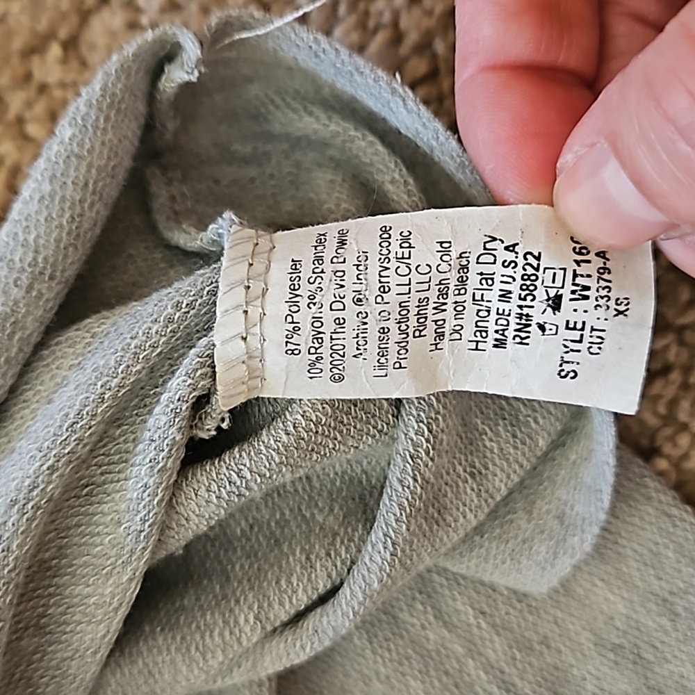 David Bowie sweatshirt, sz xs - Picture 3 of 3